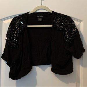 Lane Bryant Cropped beaded cardigan